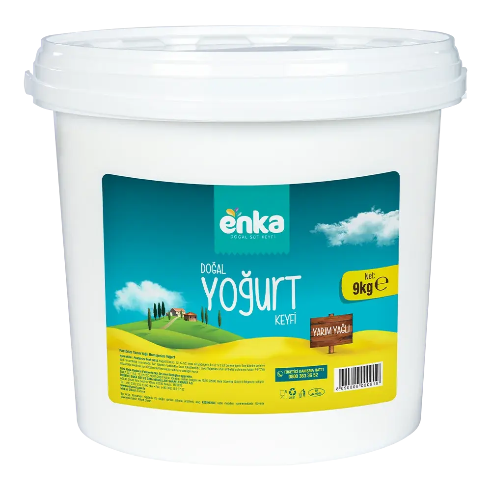 Yarım Yağlı Homojenize Kova Yoğurt -9 kg