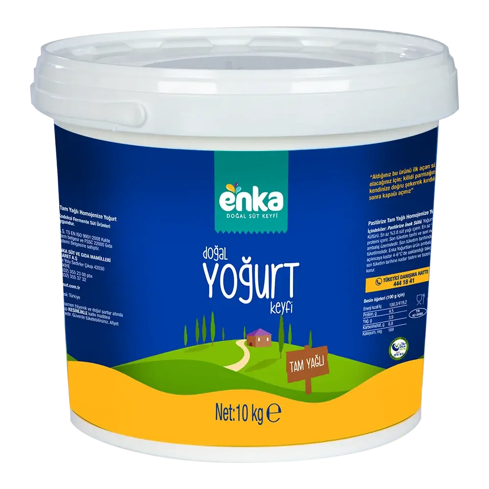 Tam Yağlı Homojenize Kova Yoğurt - 10 kg
